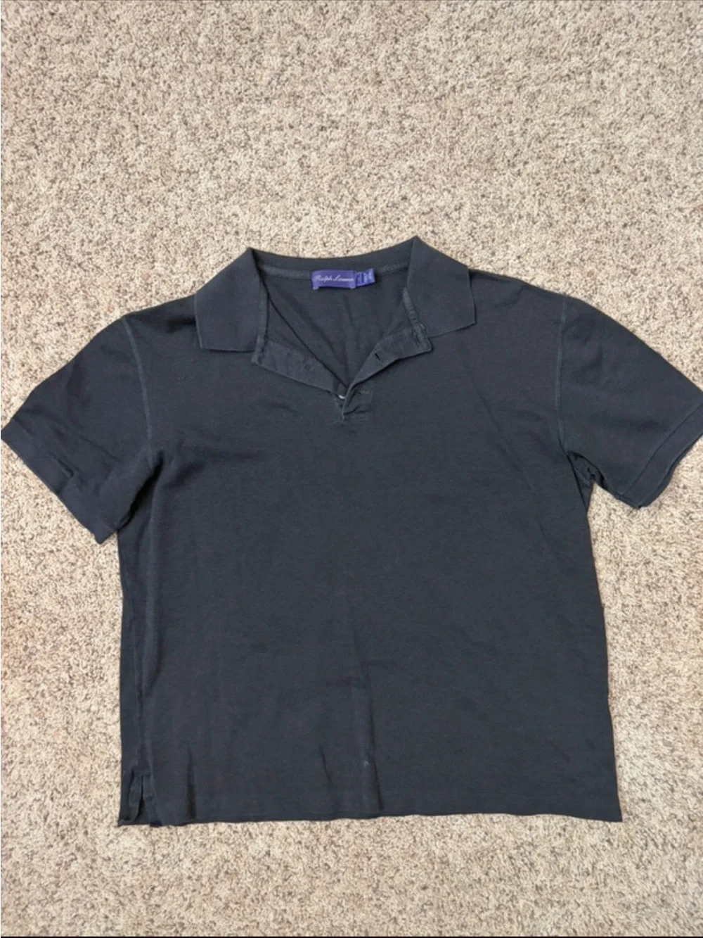 Ralph Lauren Purple Label Black Polo Shirt